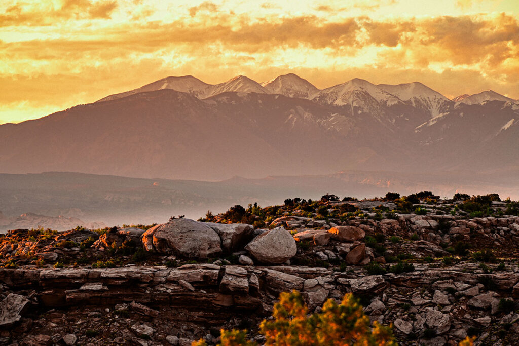 sunrise in moab, utah
