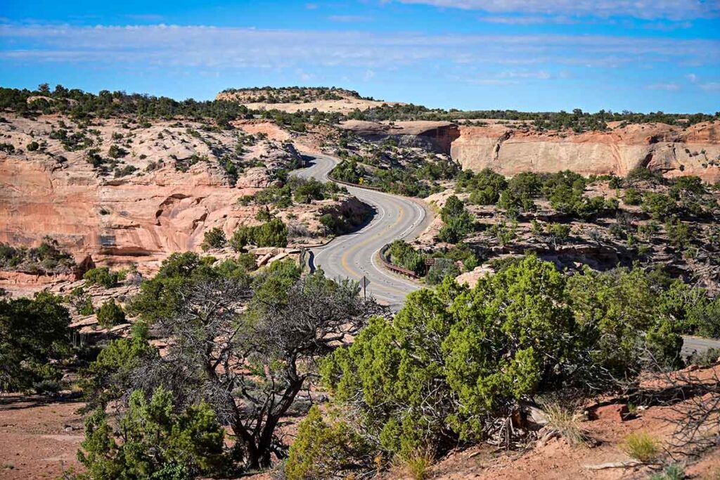 winding road in Canyonlands Utah
